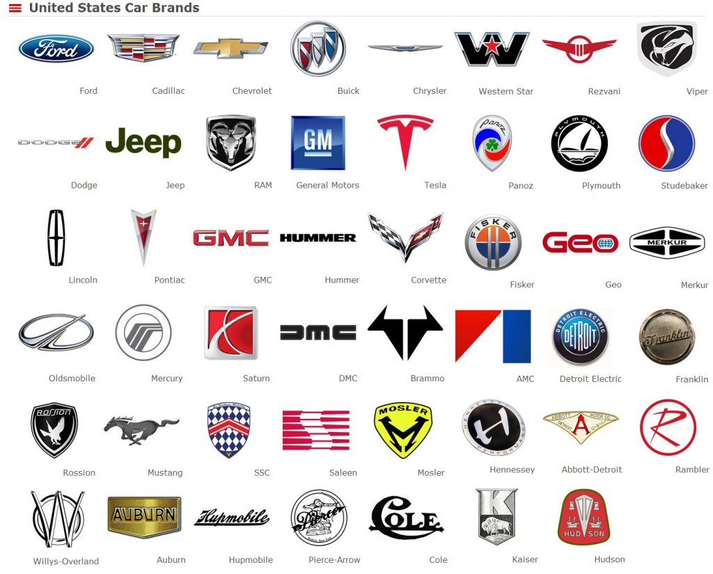 LOGO AMERICAN آرم های خودروهای آمریکا