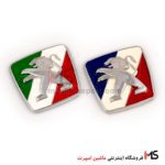 آرم پژو با پشت زمینه پرچم