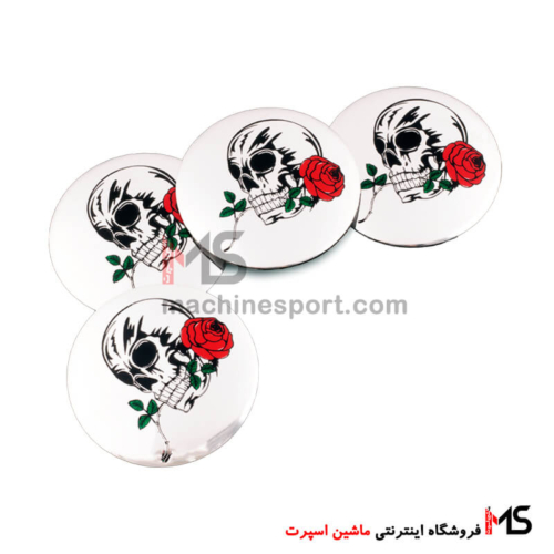 آرم کاپ رینگ طرح جمجمه و رز Skull & Rose