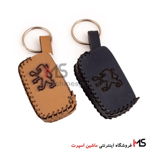 کاور چرمی سوئیچ پژو دو دکمه