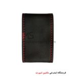 دور فرمان مشکی سوزنی با دوخت قرمز