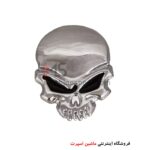 آرم جمجمه نقره ای 6 سانت